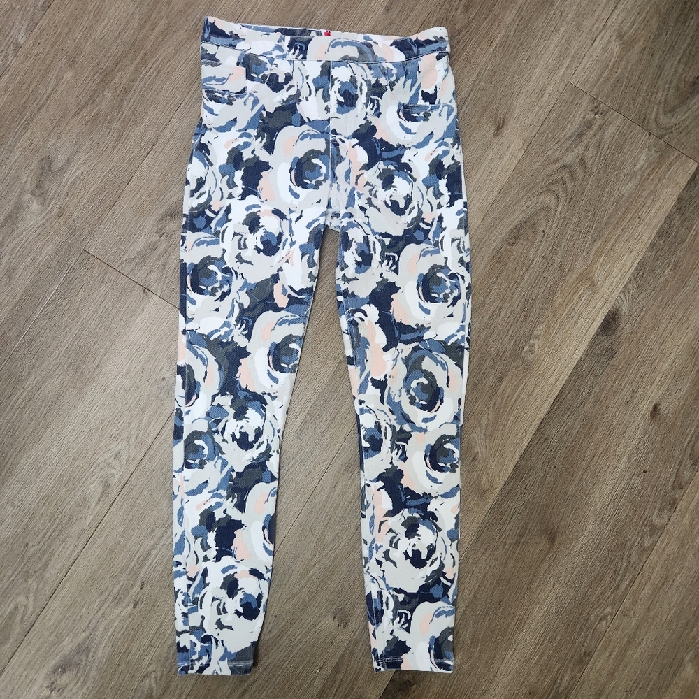 Spanks Floral Swirl Pattern Jeggings Size M